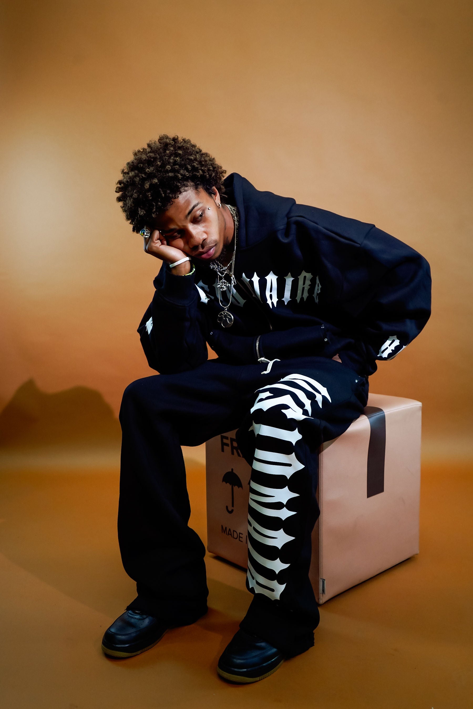 Black Visionaire Crystl Hoodie