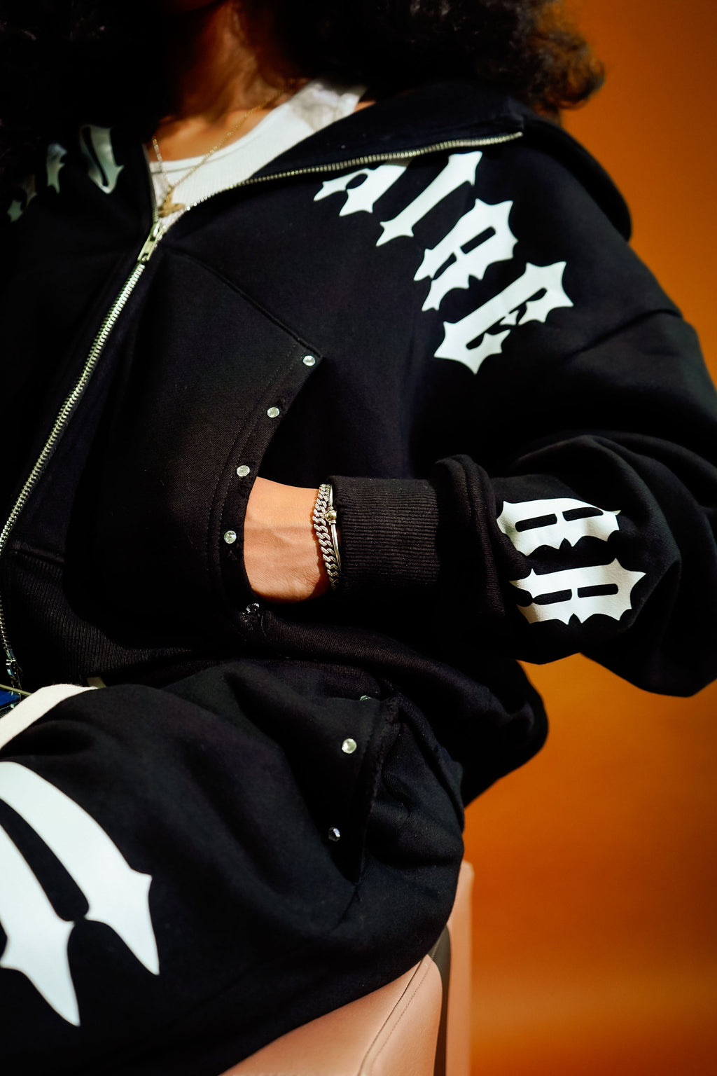 Black Visionaire Crystl Hoodie