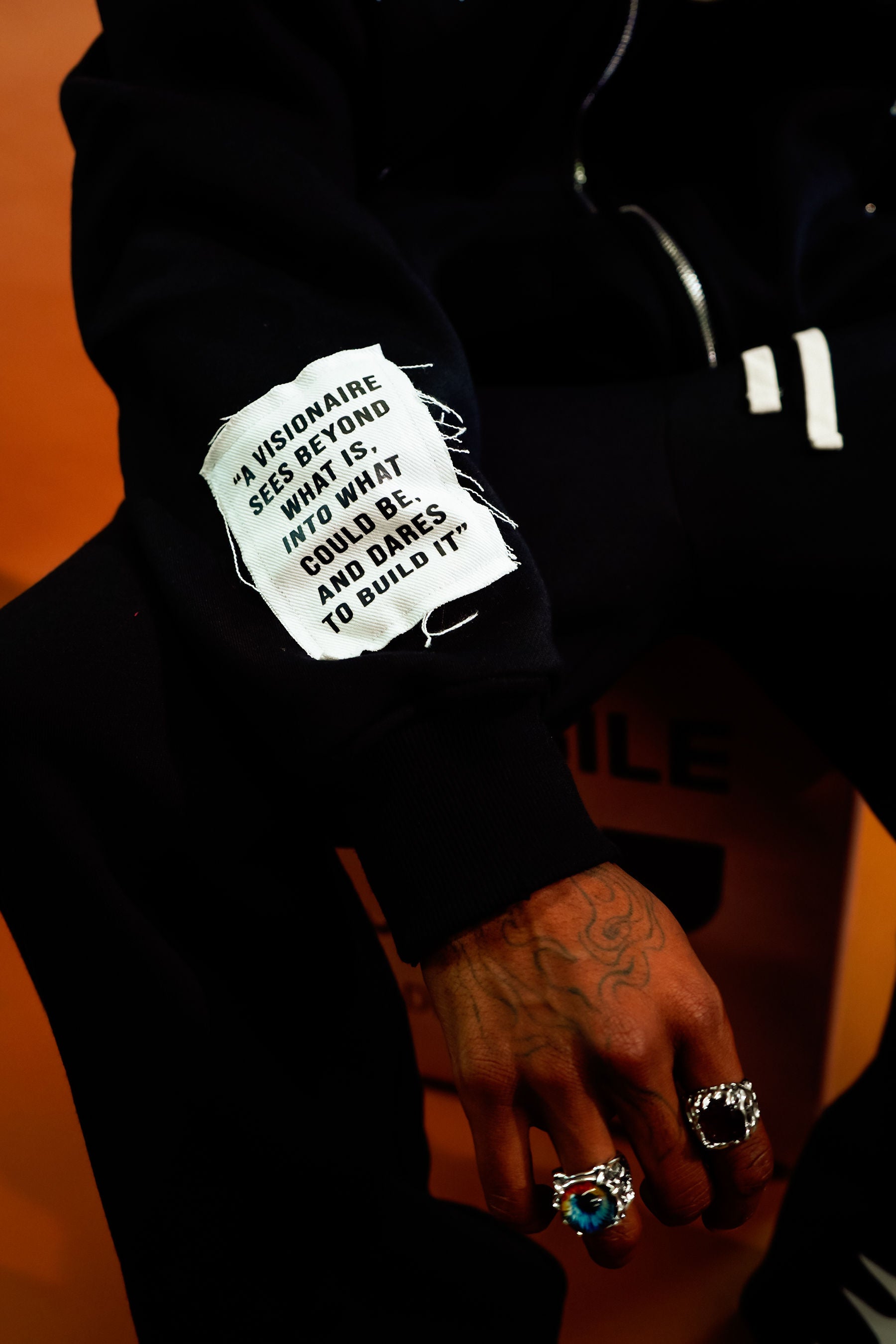Black Visionaire Crystl Hoodie
