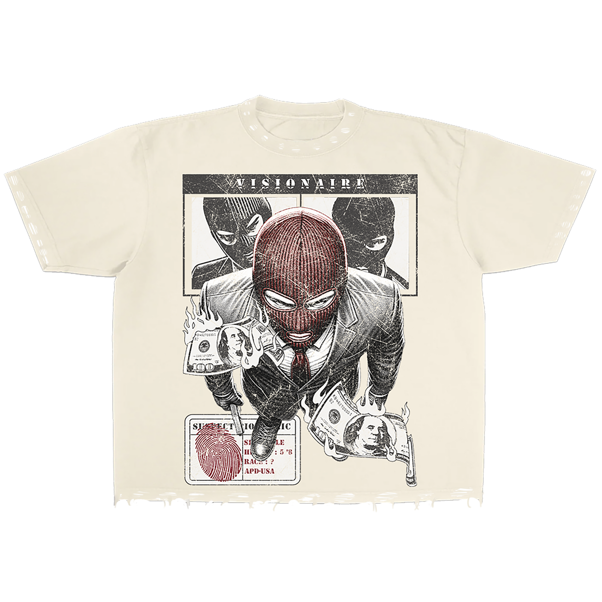 MASKED VISIONAIRE DESTRESSED TEE
