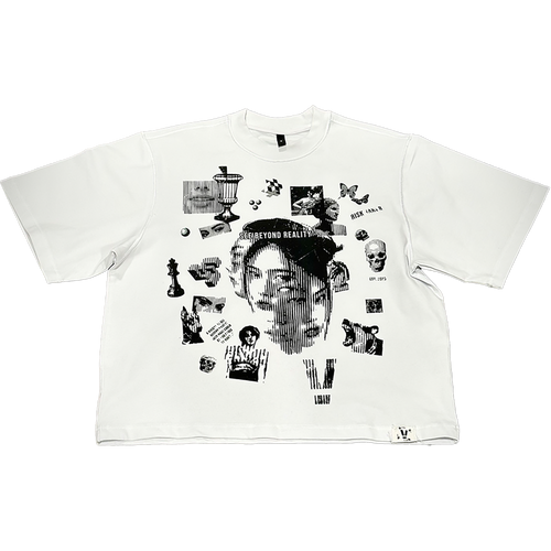 BEYOND REALITY REVERSE STITCHED CROPPED TEE