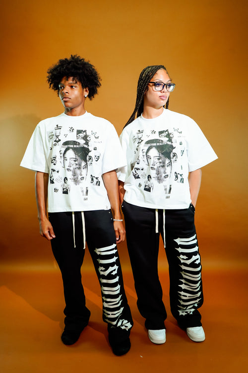 BEYOND REALITY REVERSE STITCHED CROPPED TEE