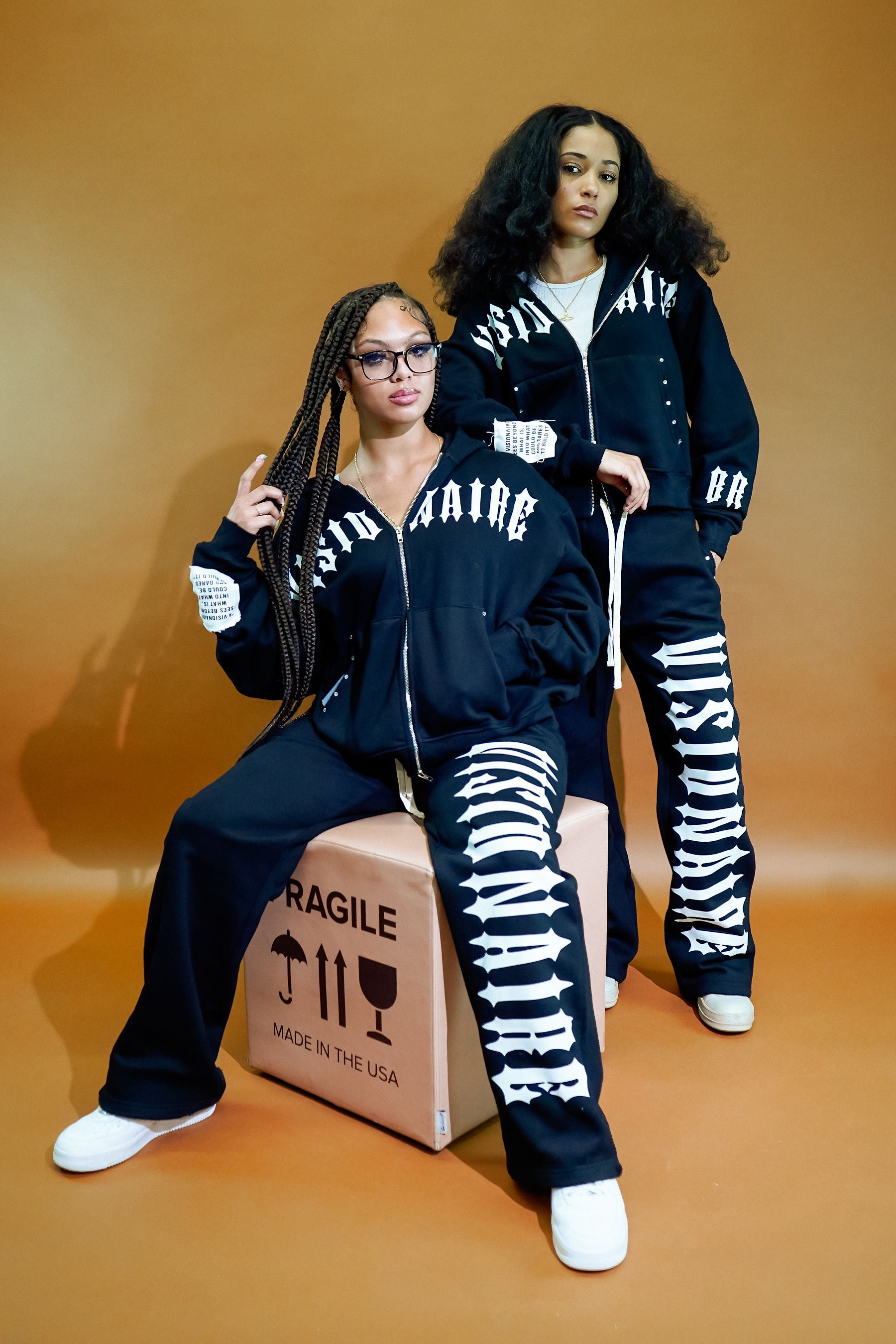 Black Visionaire Crystl Sweats