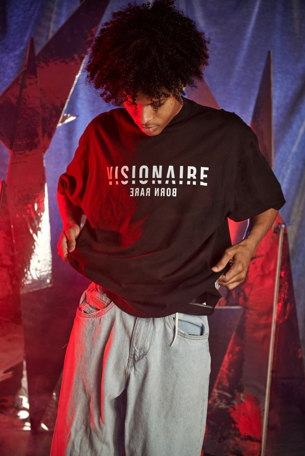 BORN RARE MIRROR-SCRIPT TEE